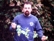Mike McGuigan with some hops from the North West of England.